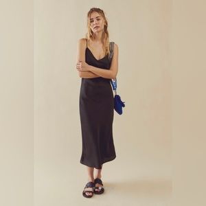 Free People - Simply Biased Slip Dress - Black - size S